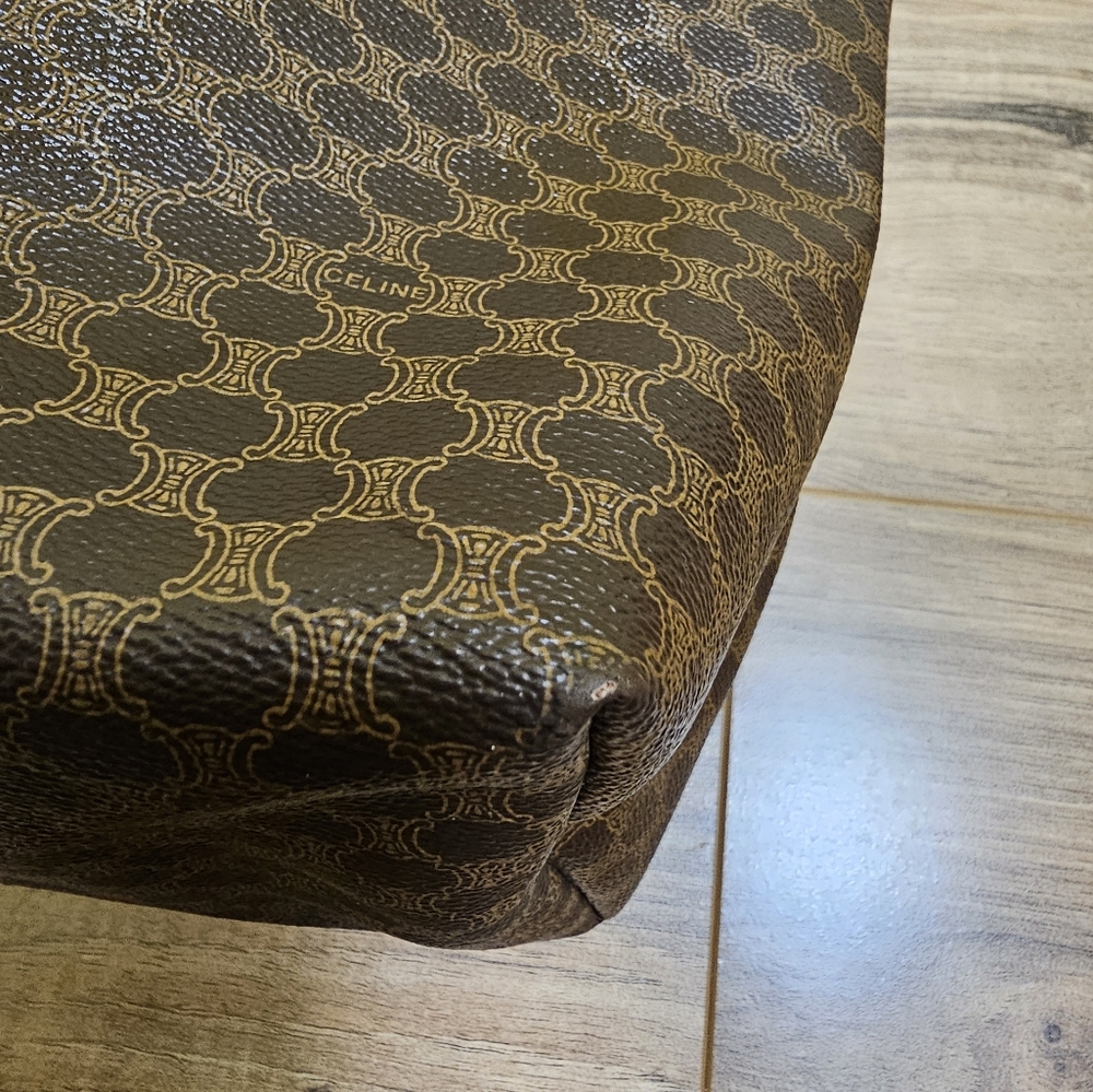 Authentic Celine Macadam Pattern Pvc Leather Brow… - image 6